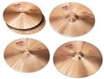 Paiste 2002 Cymbal Set 2 with 15 HiHats 18 20 Crash and 22 Ride Front View
